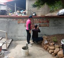 社區居民參與施作中